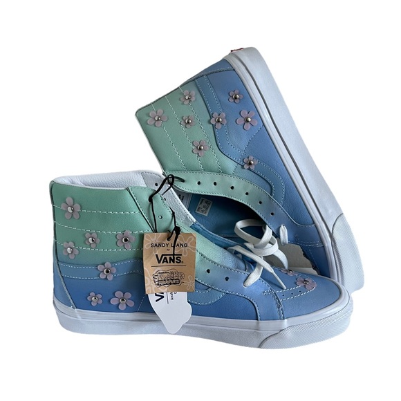 Vans x SpongeBob Sandy Cheeks Liang SK8-Hi Blue Flower Hi Top Sneakers Mens 11 - Picture 4 of 11